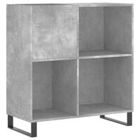 vidaXL Mueble discos madera contrachapada gris hormigón 84,5x38x89 cm