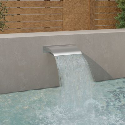 vidaXL Fuente de piscina acero inoxidable plateada 45x26x13 cm