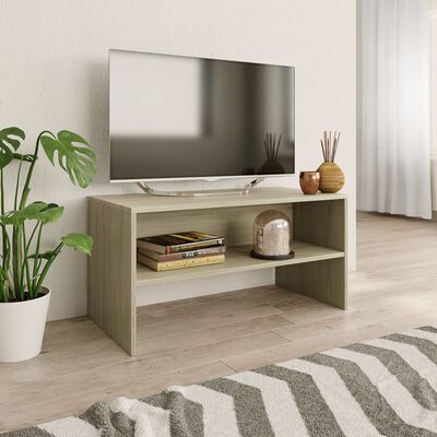 vidaXL Mueble de TV madera contrachapada roble Sonoma 80x40x40cm