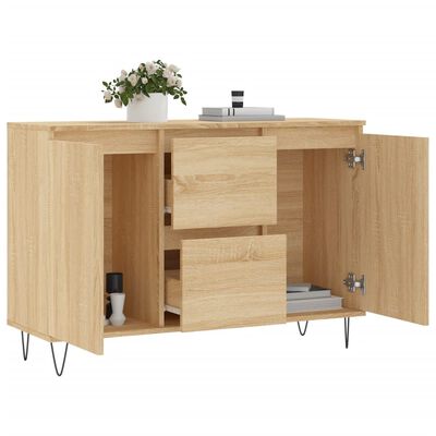 vidaXL Aparador de madera de ingeniería roble Sonoma 104x35x70 cm