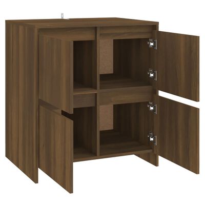 vidaXL Aparadores 2 uds madera de ingeniería marrón roble 70x41x75 cm