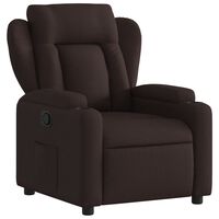 vidaXL Sillón reclinable de tela marrón oscuro