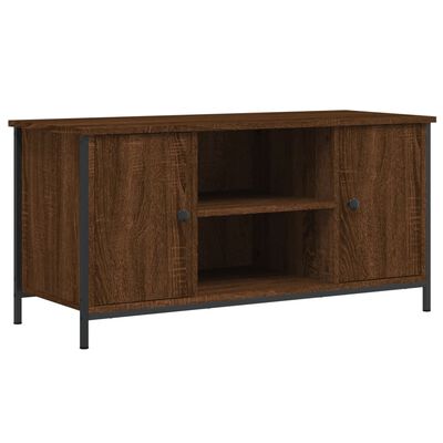 vidaXL Mueble para TV madera contrachapada marrón roble 100x40x50 cm