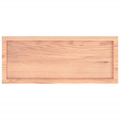 vidaXL Estante pared madera roble tratada marrón claro 100x40x(2-4) cm