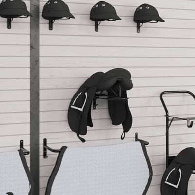 vidaXL Soporte de silla de montura de pared hierro negro