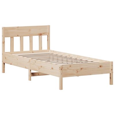 vidaXL Estructura de cama sin colchón madera maciza de pino 100x200 cm