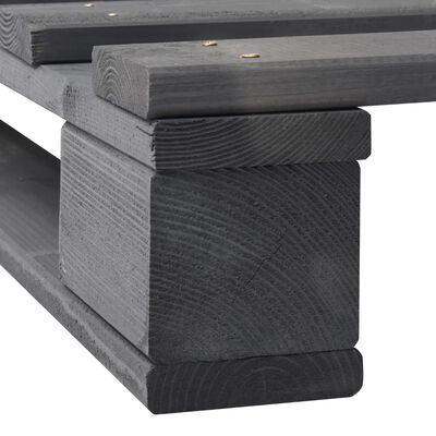 vidaXL Estructura cama palets sin colchón madera maciza gris 100x200cm