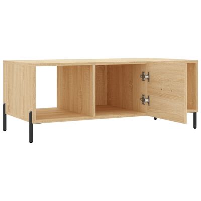 vidaXL Mesa de centro madera contrachapada roble Sonoma 102x50x40 cm