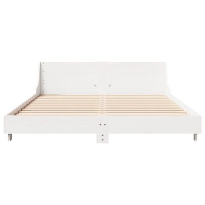 vidaXL Estructura de cama sin colchón madera de pino blanca 150x200 cm