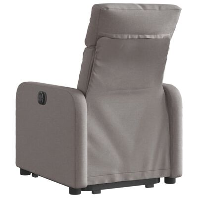 vidaXL Sillón eléctrico reclinable elevable de tela gris taupe