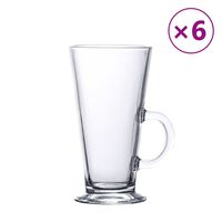vidaXL Vasos de café latte con asa 6 unidades 250 ml
