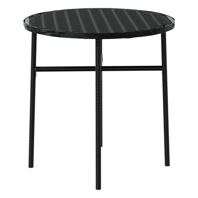 vidaXL Juego de comedor para jardín 3 piezas ratán sintético negro