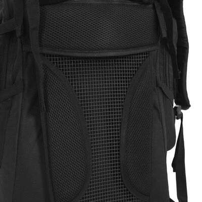 vidaXL Mochila de senderismo tela oxford negro 60 l