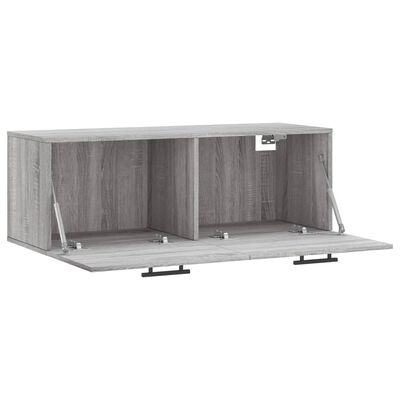 vidaXL Armario de pared madera ingeniería gris Sonoma 100x36,5x35 cm