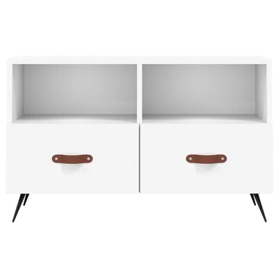 vidaXL Mueble para TV madera contrachapada blanco 80x36x50 cm