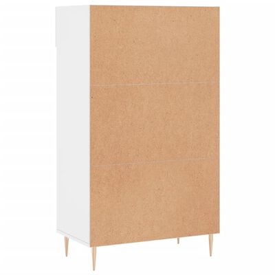 vidaXL Mueble zapatero madera contrachapada blanco brillo 60x35x105 cm