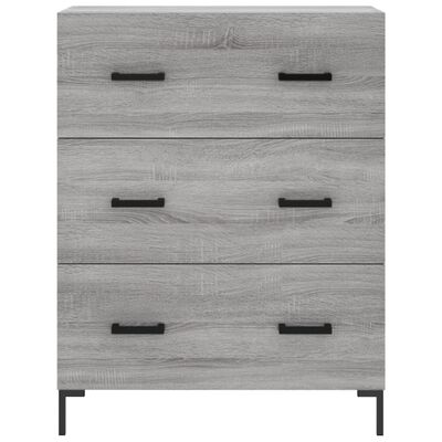 vidaXL Aparador alto madera contrachapada gris sonoma 69,5x34x180 cm