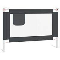 vidaXL Barandilla de seguridad cama de niño tela gris oscuro 90x25 cm