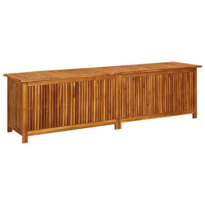 vidaXL Caja de almacenaje de jardín madera maciza acacia 200x50x58 cm