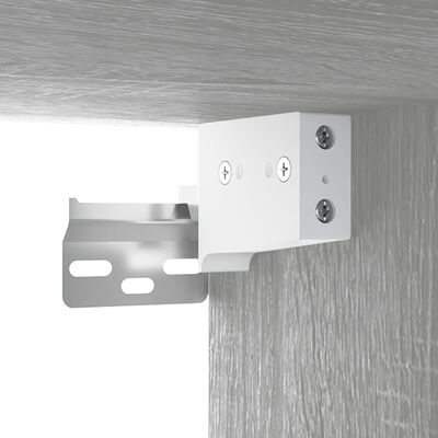 vidaXL Mesita de noche de pared 2 uds color gris Sonoma 34x30x20 cm