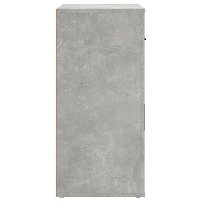 vidaXL Aparador de madera contrachapada gris hormigón 80x33x70 cm