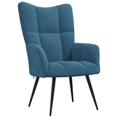 vidaXL Sillón de relax de terciopelo azul