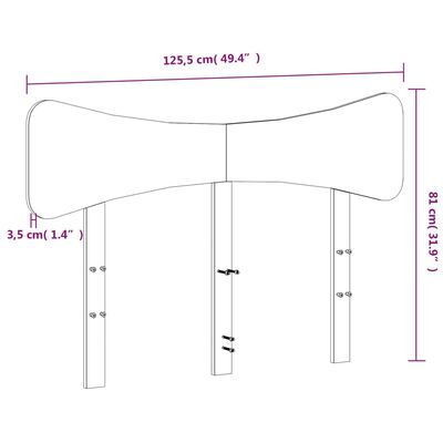 vidaXL Cabecero de cama madera maciza de pino blanco 120 cm