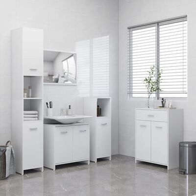 vidaXL Juego de muebles de baño 4 piezas blanco