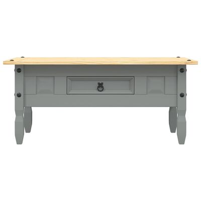 vidaXL Mesa de centro Corona Range pino mexicano gris 100x55x44 cm