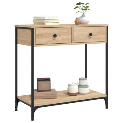 vidaXL Mesa consola madera de ingeniería roble Sonoma 75x34,5x75 cm