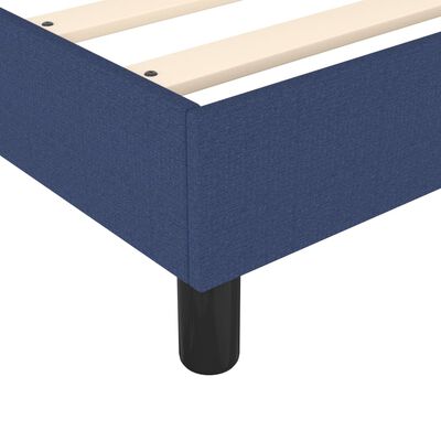 vidaXL Cama box spring con colchón tela azul 180x200 cm