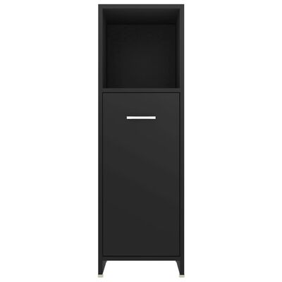 vidaXL Juego de muebles de baño 4 piezas negro