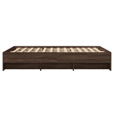 vidaXL Estructura de cama sin colchón madera marrón roble 140x200 cm