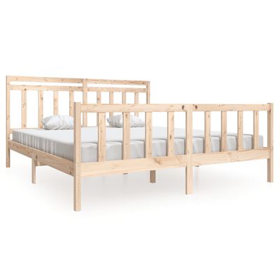 vidaXL Estructura de cama de madera maciza super king 180x200 cm