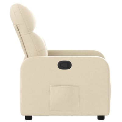 vidaXL Sillón reclinable de tela crema