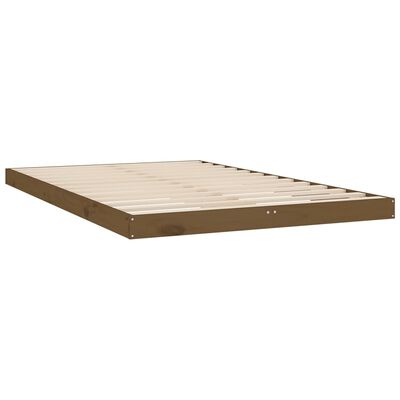 vidaXL Estructura cama sin colchón madera pino marrón miel 120x200 cm