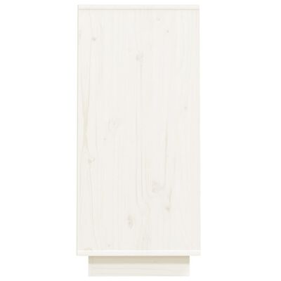 vidaXL Mesa consola de madera maciza de pino blanco 60x34x75 cm