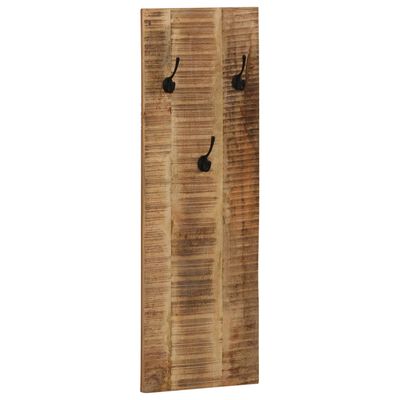 vidaXL Percheros de pared 2 uds madera maciza de mango 36x110x3 cm