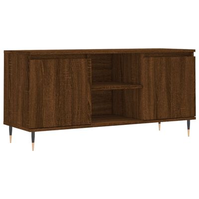 vidaXL Mueble de TV madera de ingeniería marrón roble 104x35x50 cm