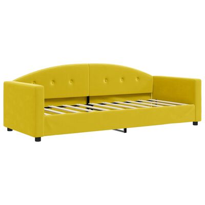 vidaXL Sofá cama sin colchón terciopelo amarillo 80x200 cm