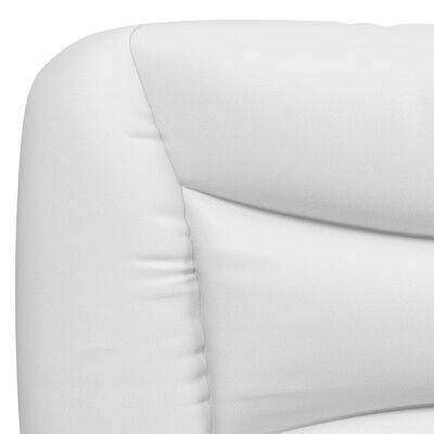 vidaXL Cabecero de cama acolchado cuero sintético blanco 120 cm