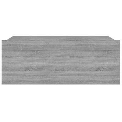 vidaXL Mesita de noche flotante 2 uds madera gris Sonoma 40x30x15 cm