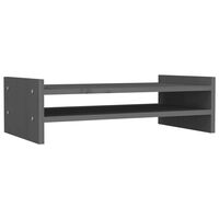 vidaXL Soporte de monitor madera maciza de pino gris 50x27x15 cm