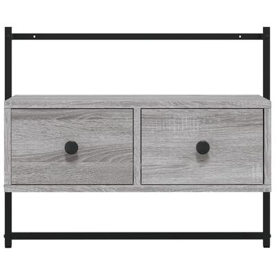 vidaXL Mueble TV de pared madera ingeniería gris Sonoma 60,5x30x51 cm