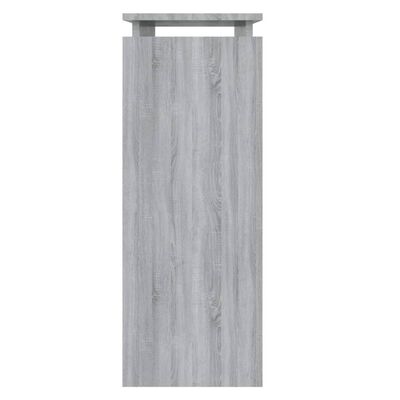 vidaXL Mesa consola madera contrachapada gris Sonoma 80x30x80 cm