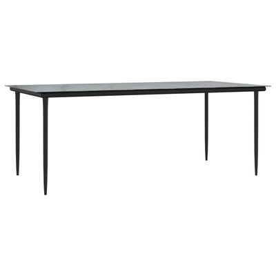 vidaXL Set comedor jardín 9 pzas y cojines ratán sintético negro gris