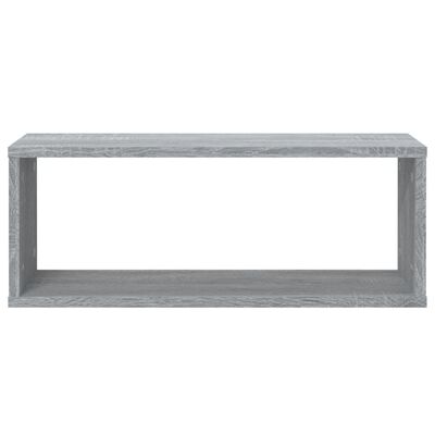 vidaXL Estantes cúbicos de pared 2 uds madera gris Sonoma 60x15x23 cm