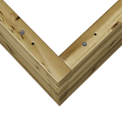 vidaXL Jardinera de madera de pino impregnada 70x70x68,5 cm