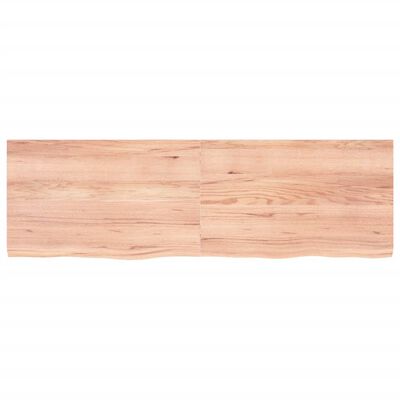 vidaXL Tablero mesa madera roble tratada marrón claro 160x50x(2-4) cm