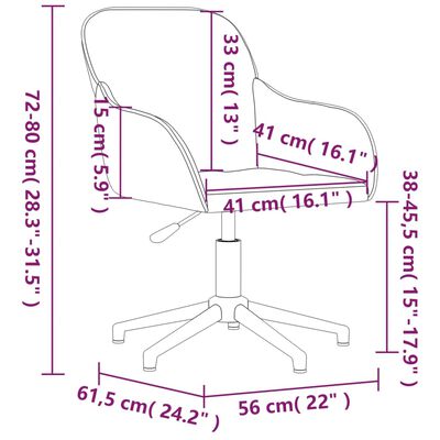 vidaXL Sillas de comedor giratorias 2 uds terciopelo negro